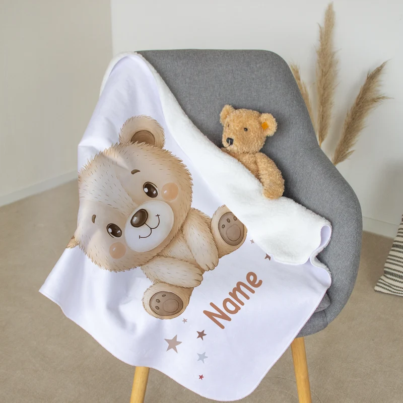 Babydecke mit süßem Bärenmotiv
