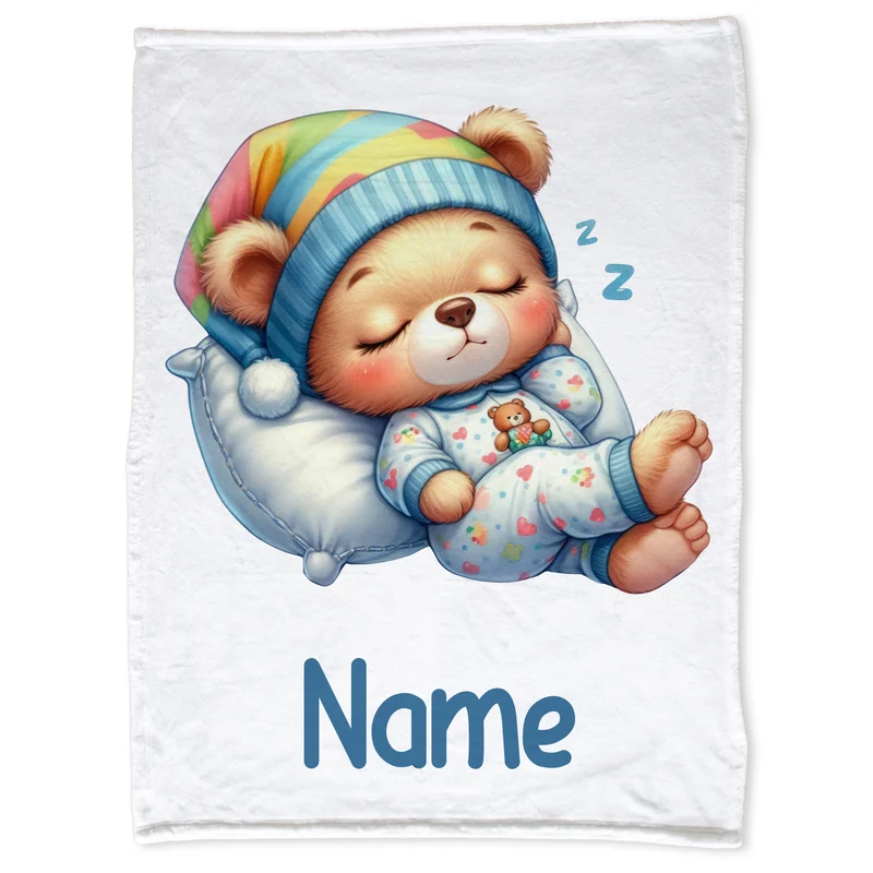 Babydecke mit süßem Bärenmotiv