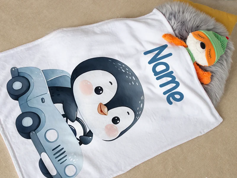 Babydecke Pinguin