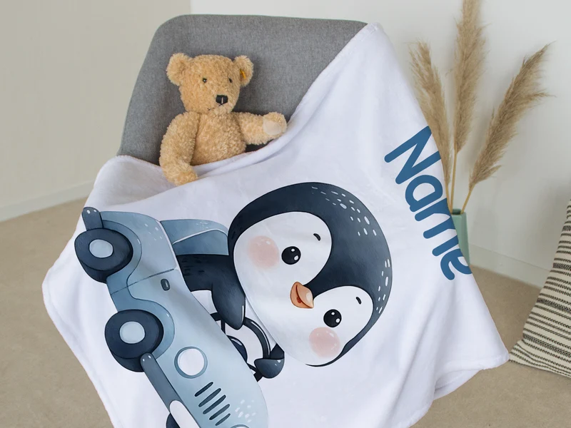 Babydecke Pinguin