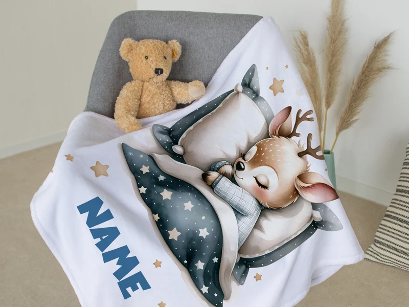 Babydecke schlafendes Reh