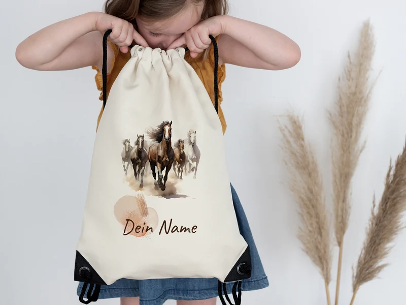 Turnbeutel Pferde