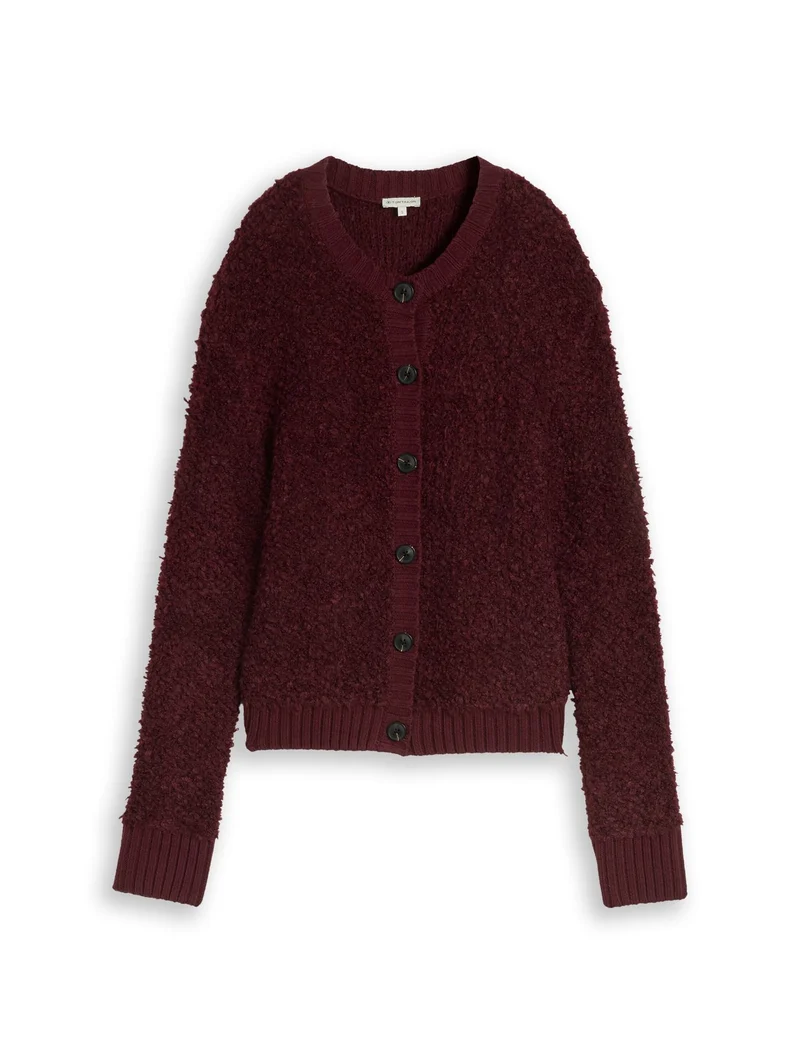 Loose Fit Bouclé Cardigan