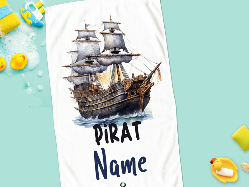 Handtuch Piratenschiff