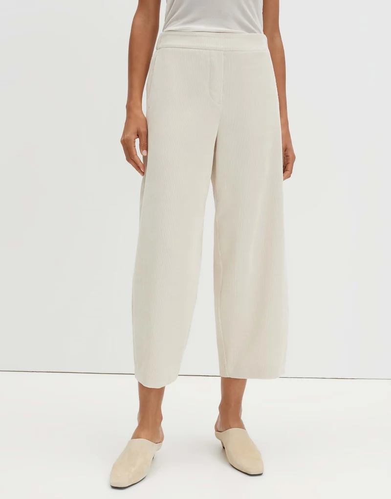 Cisilia curved corduroy, natural glaze