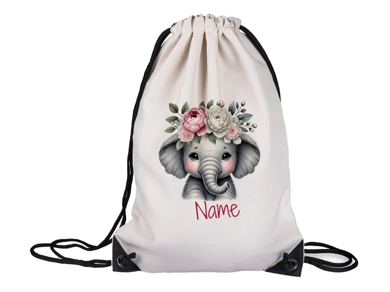 Turnbeutel Elefant