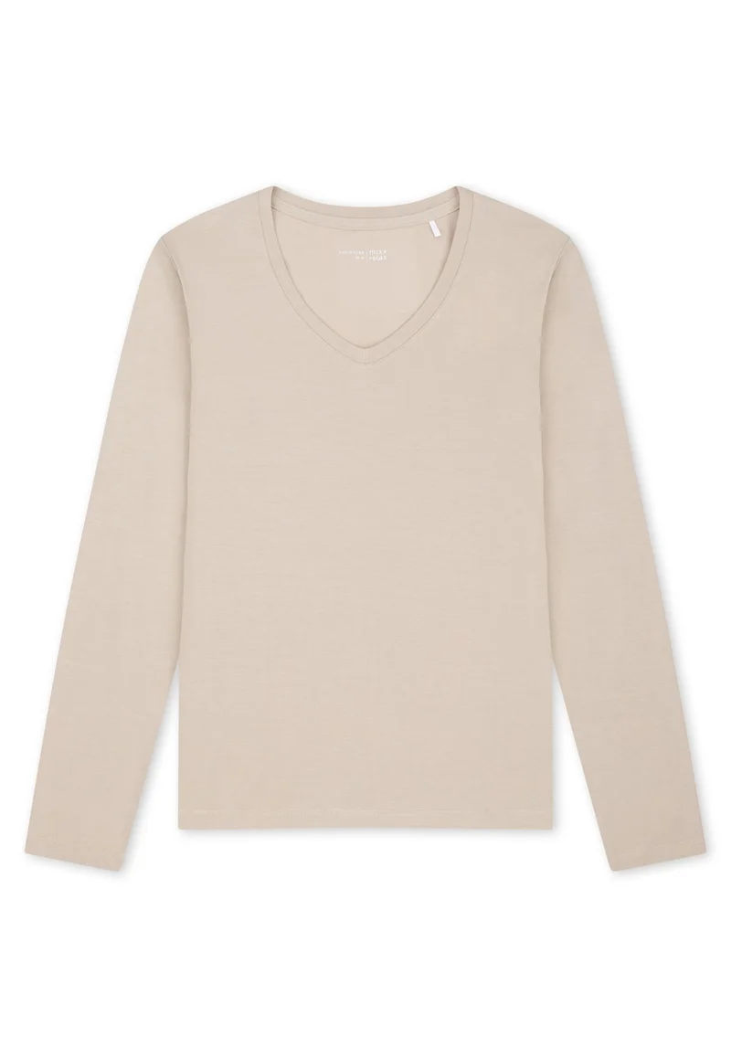 Shirt langarm V-Ausschnitt