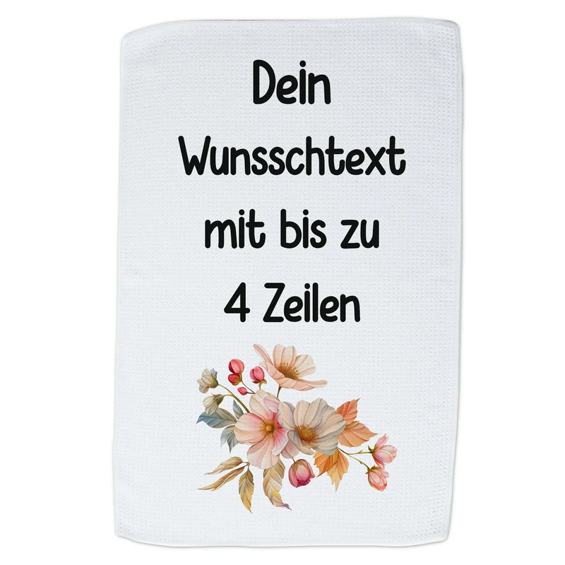 Geschirrtuch mit Blumendesign