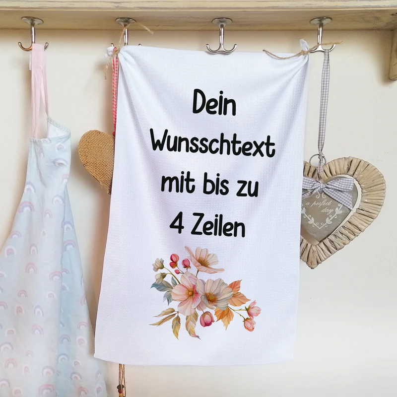 Geschirrtuch mit Blumendesign