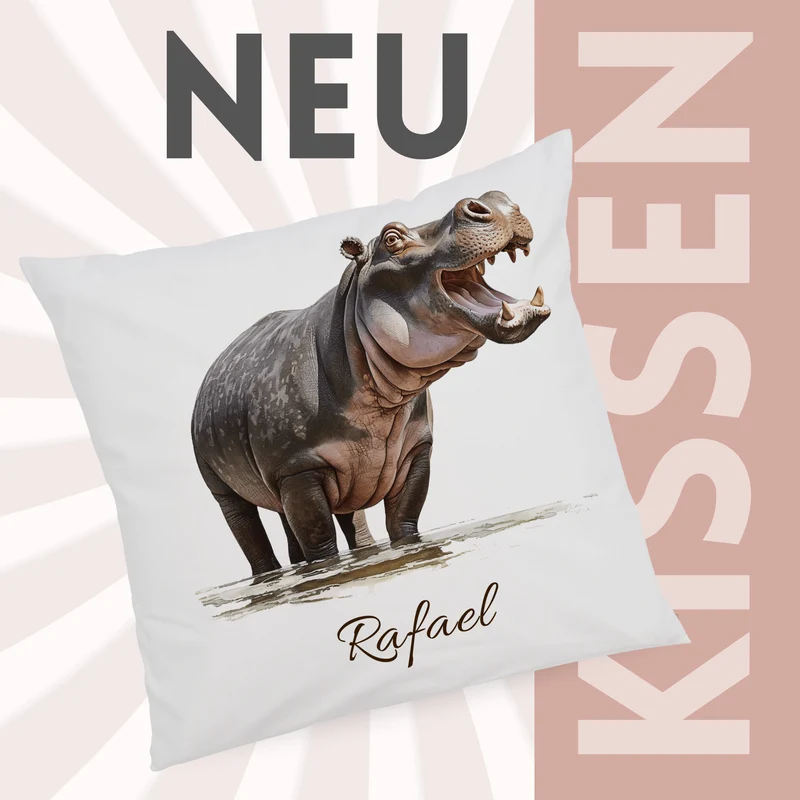 Kissenbezug Nilpferd