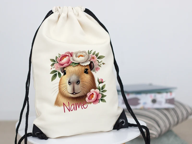 Turnbeutel mit süßem Meerschweinchen