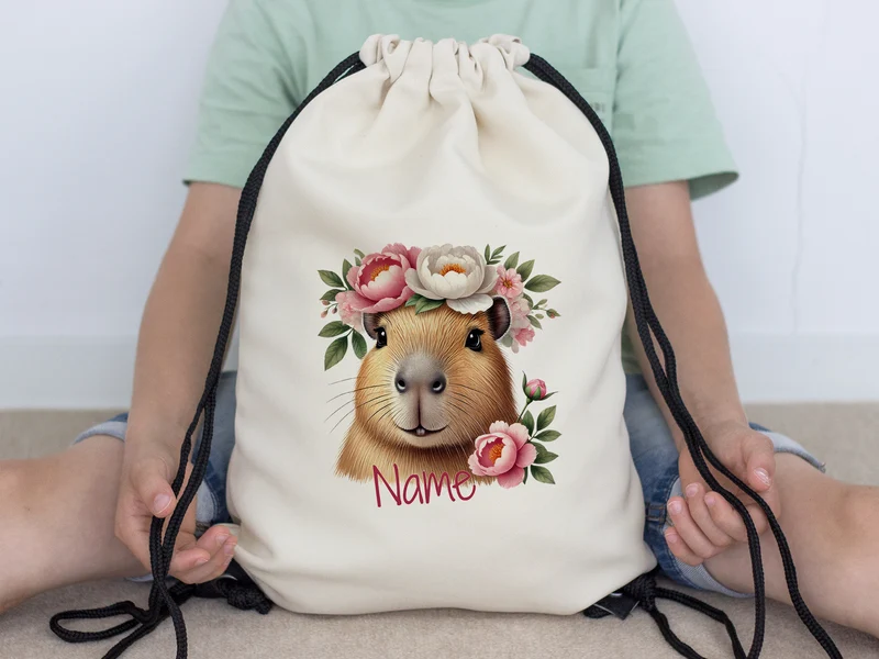 Turnbeutel mit süßem Meerschweinchen