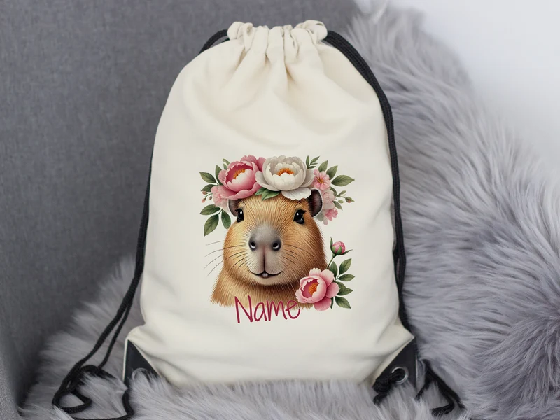 Turnbeutel mit süßem Meerschweinchen