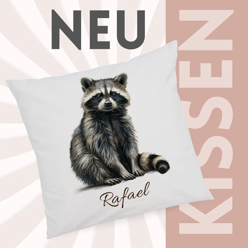 Kissenbezug Waschbär