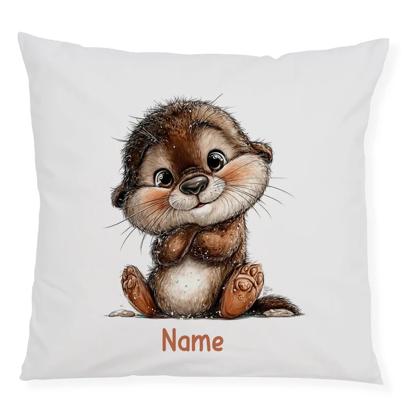 Kissenbezug mit Otter-Motiv