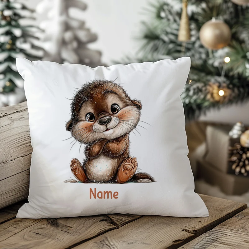 Kissenbezug mit Otter-Motiv