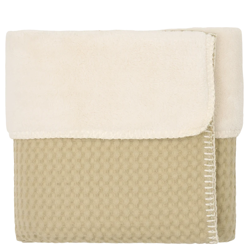 Cot blanket teddy Oslo olive