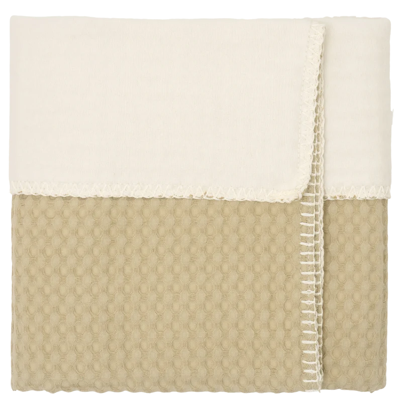 Cot blanket cotton fleece Amsterdam olive
