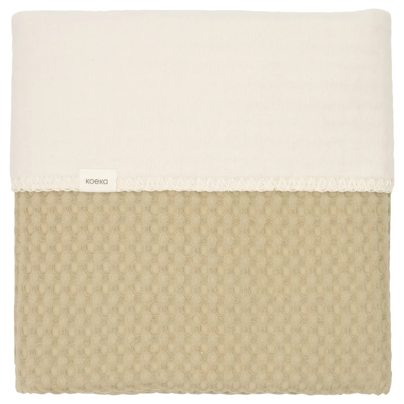 Bassinet blanket cotton fleece Amsterdam olive