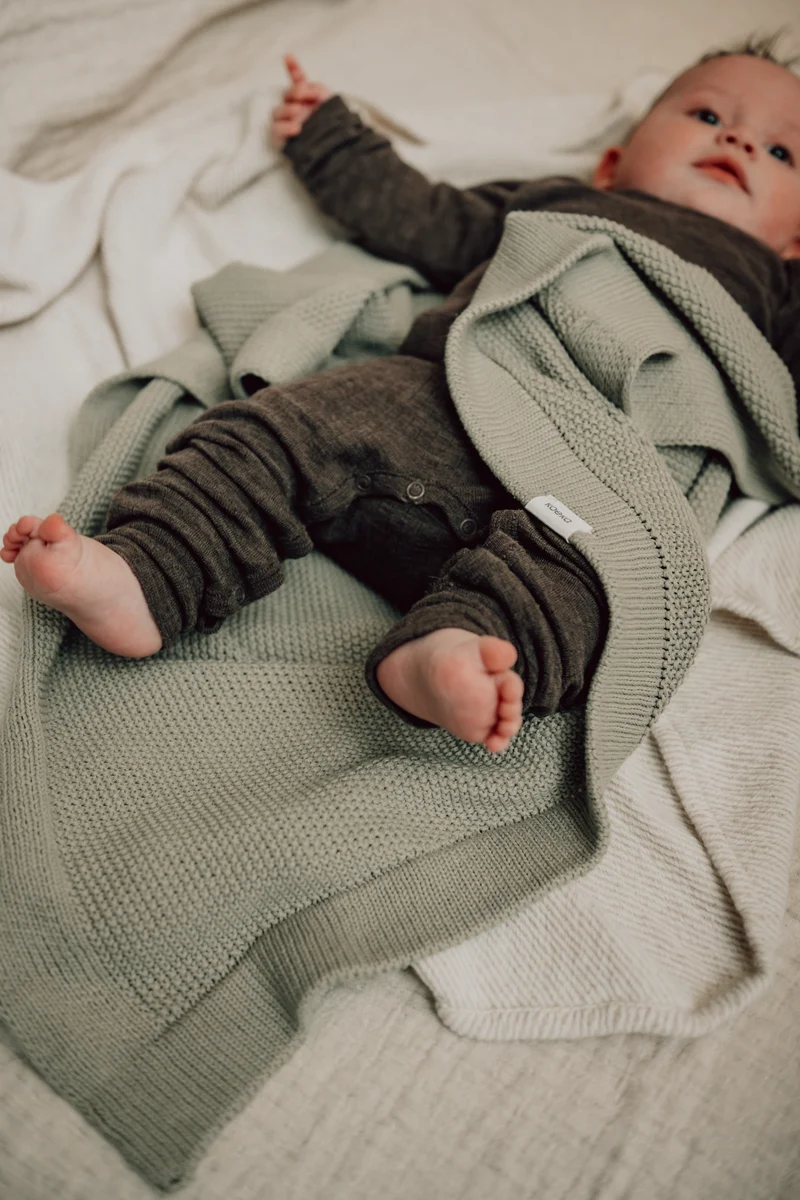 Cot blanket Lisbon olive