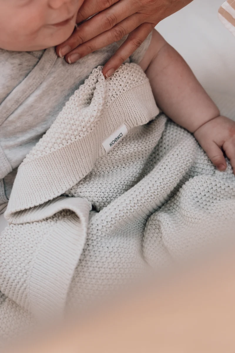 Bassinet blanket Lisbon powder white