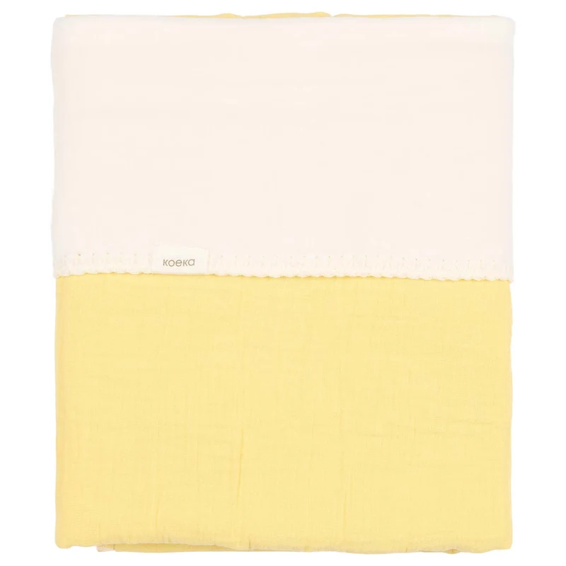Bassinet blanket cotton fleece Faro honey