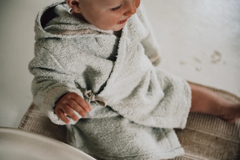 Baby bathrobe Dijon Daily warm white - 62/68