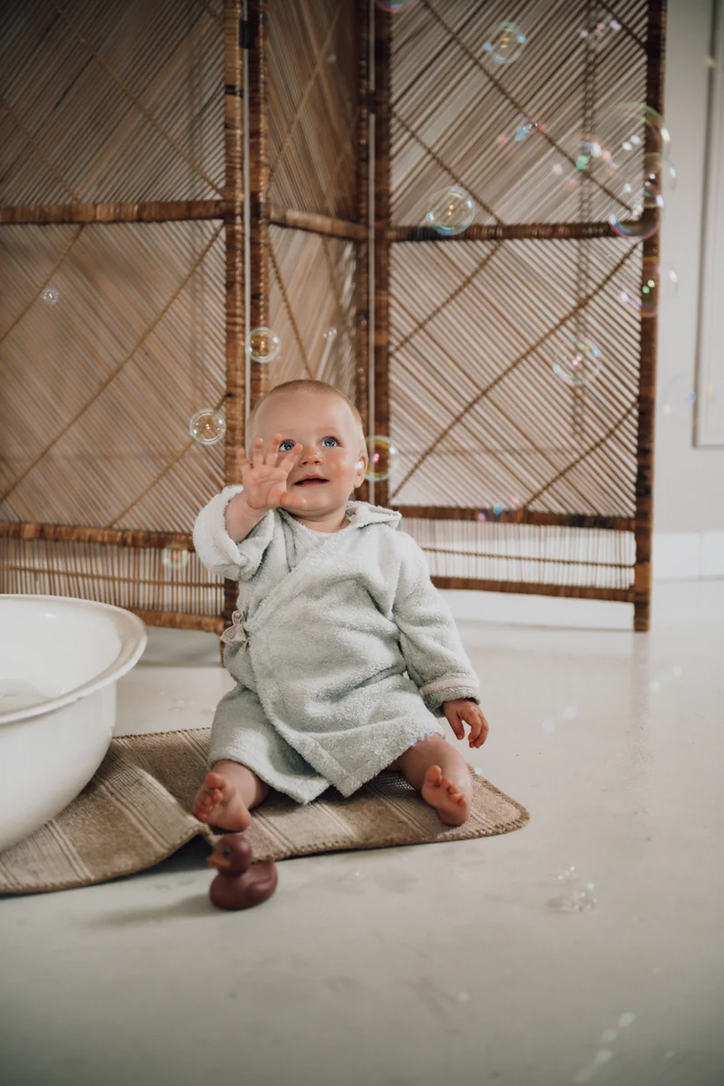 Baby bathrobe Dijon Daily warm white - 62/68
