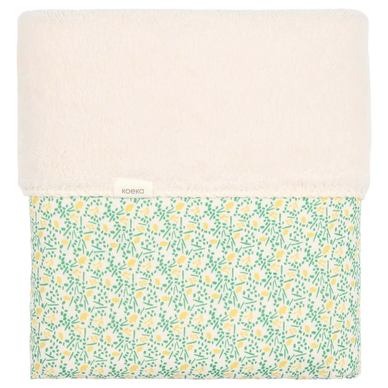 Bassinet blanket teddy Meadow off white