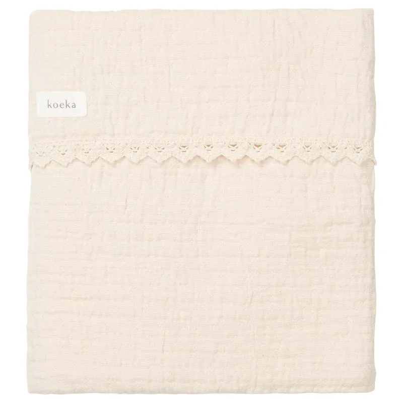 Bassinet blanket lace Elba natural