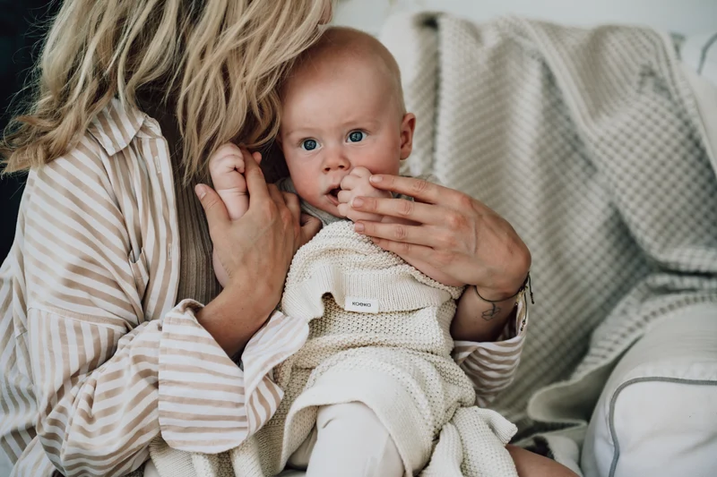 Cot blanket Lisbon powder white