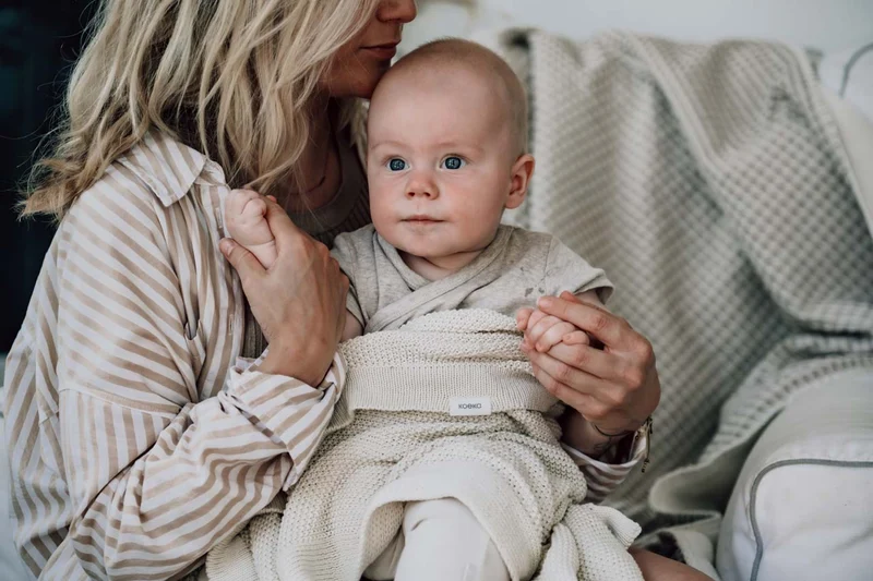 Cot blanket Lisbon powder white