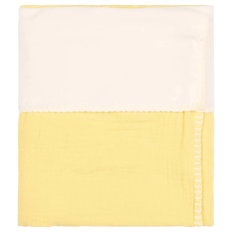 Cot blanket cotton fleece Faro honey