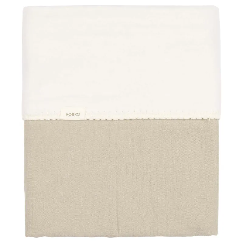 Cot blanket cotton fleece Faro sage