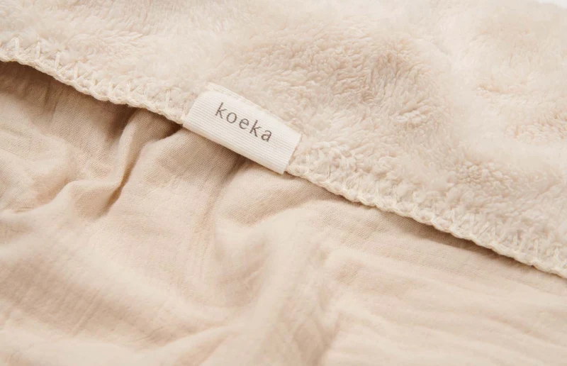 Cot blanket teddy Faro warm white