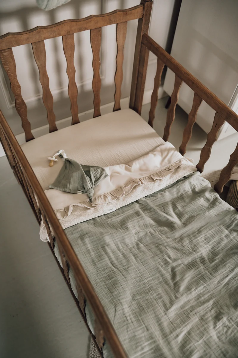 Bassinet blanket teddy Faro sage