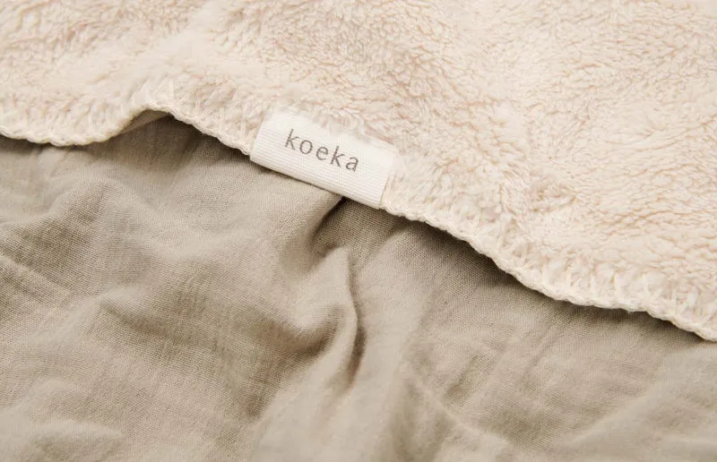 Bassinet blanket teddy Faro sage