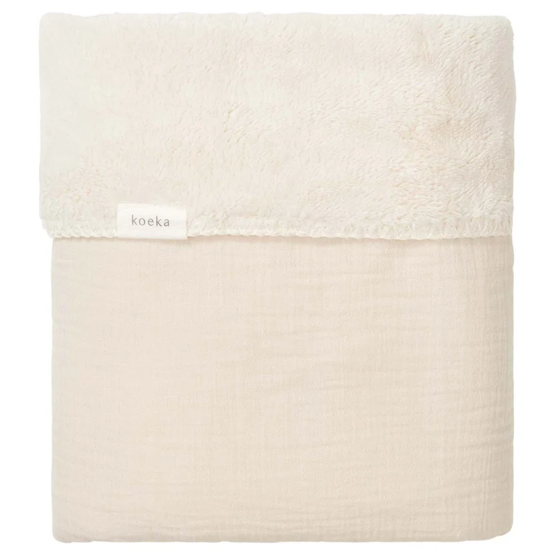Bassinet blanket teddy Faro warm white
