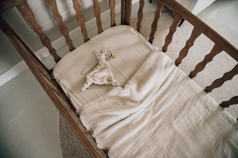 Bassinet blanket teddy Faro warm white