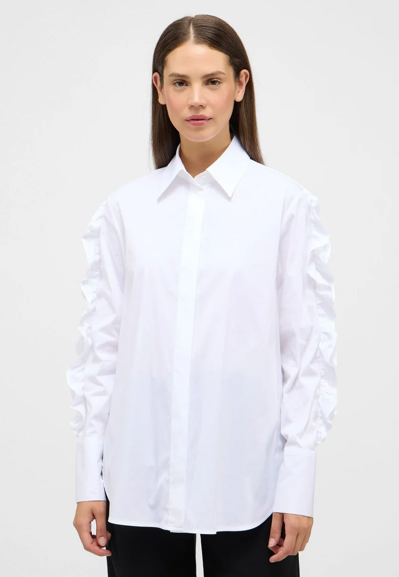 Signature Shirt Bluse Popeline Langarm