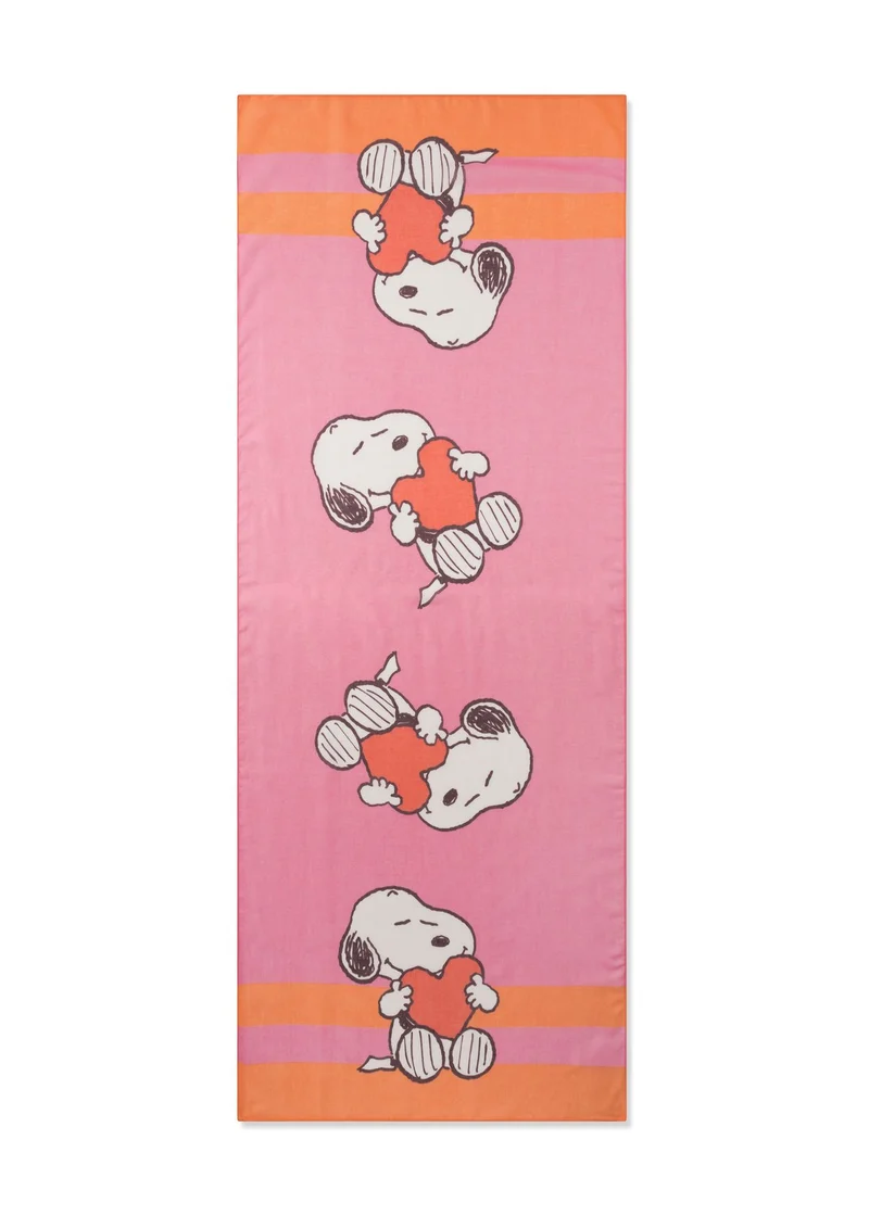 Peanuts Schal aus recyceltem Polyester mit Snoopy-Motiven