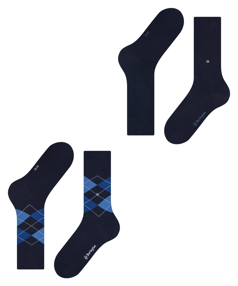 Burlington Everyday Argyle Mix 2-Pack Herren