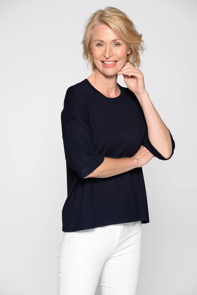 Rdh.-Pullover, 1/2 Arm, uni