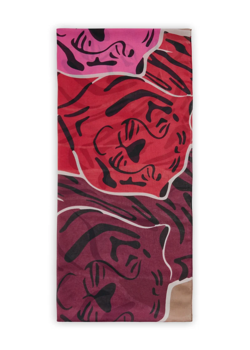 Loop aus recyceltem Polyester mit Tigerprint