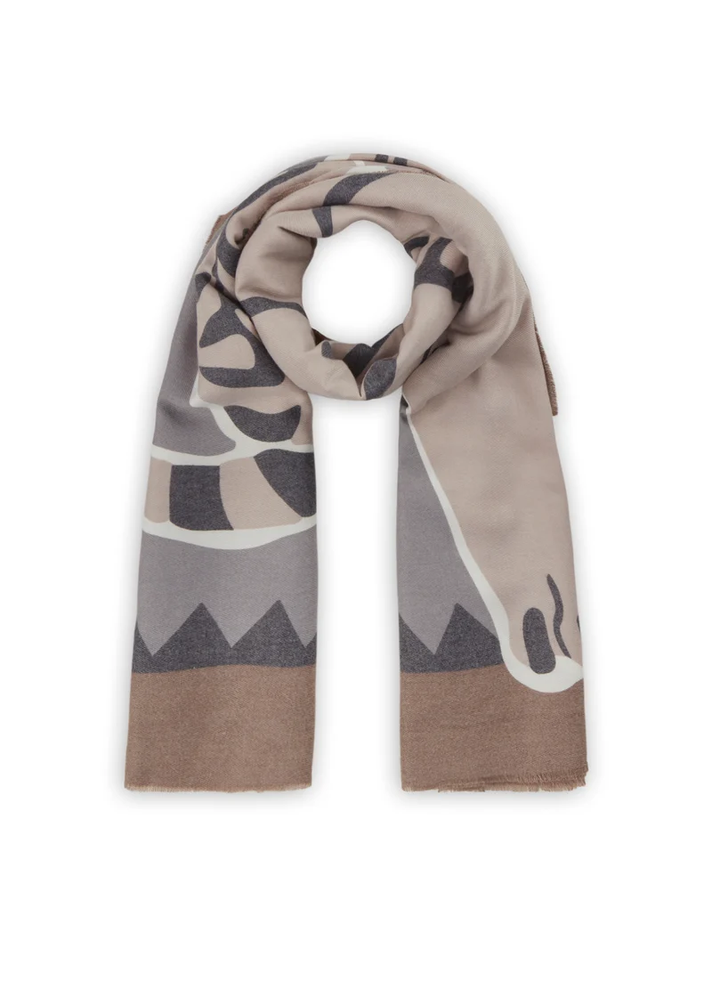 Kaschmirweicher Schal mit Tigerprint