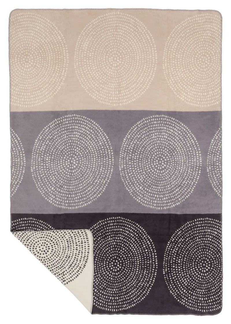 Kuscheldecke Kreise aus Bio-Baumwolle – 150 × 200 cm, 4 Farben | Richter