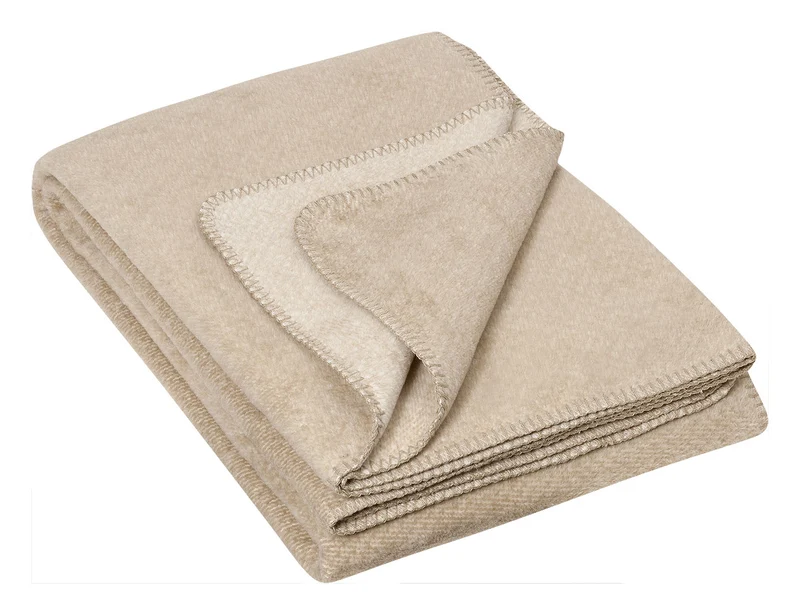 Melange Kuscheldecke Hermelin – Bio-Baumwolldecke 150 × 200 cm | Richter