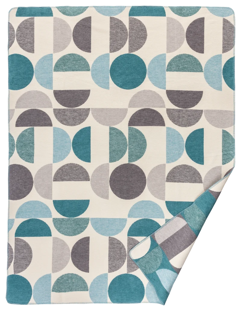 Mia Kuscheldecke Petrol – Bio-Baumwolldecke 150 × 200 cm | Richter