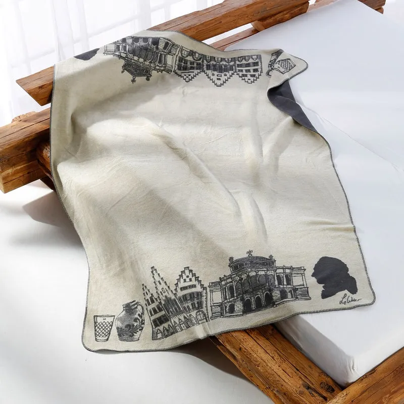 Frankfurt Kuscheldecke – Kolter Mischgewebe 150 × 200 cm | Made in Germany