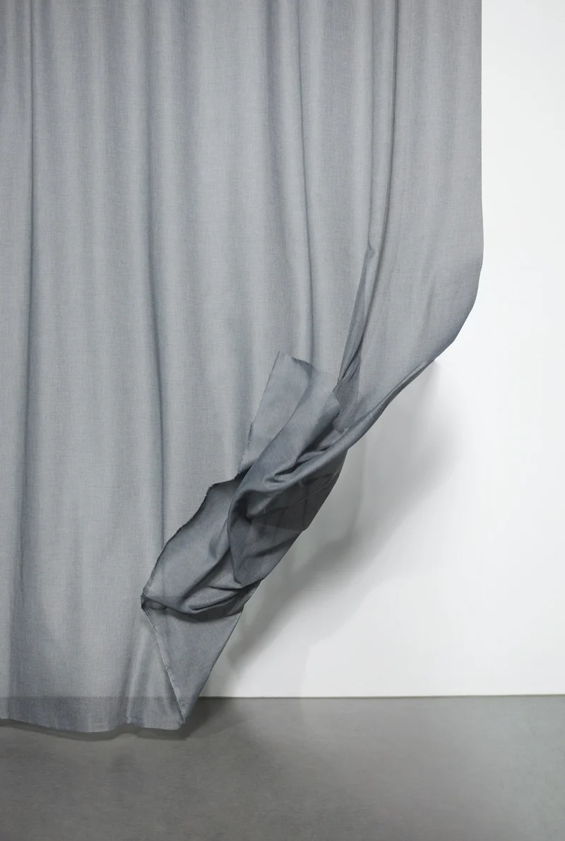 Wool Effect Sheer Curtains in Anthracite